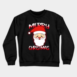 MERRY Christmas Funny Santa Clause Red Crewneck Sweatshirt